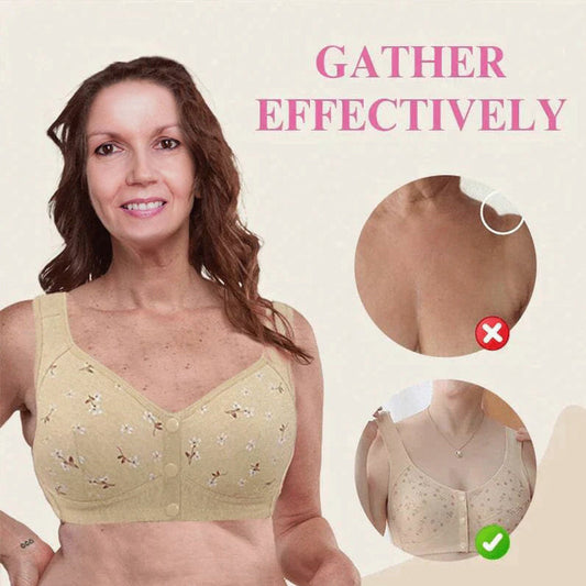 Comfortable and practical bra with front buttons