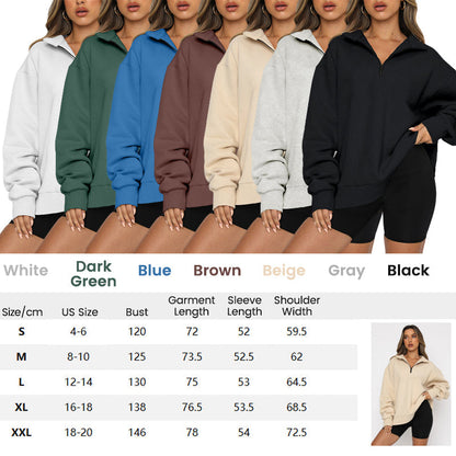Women\'s Half Zip Pullover Long Sleeve Sweatshirts