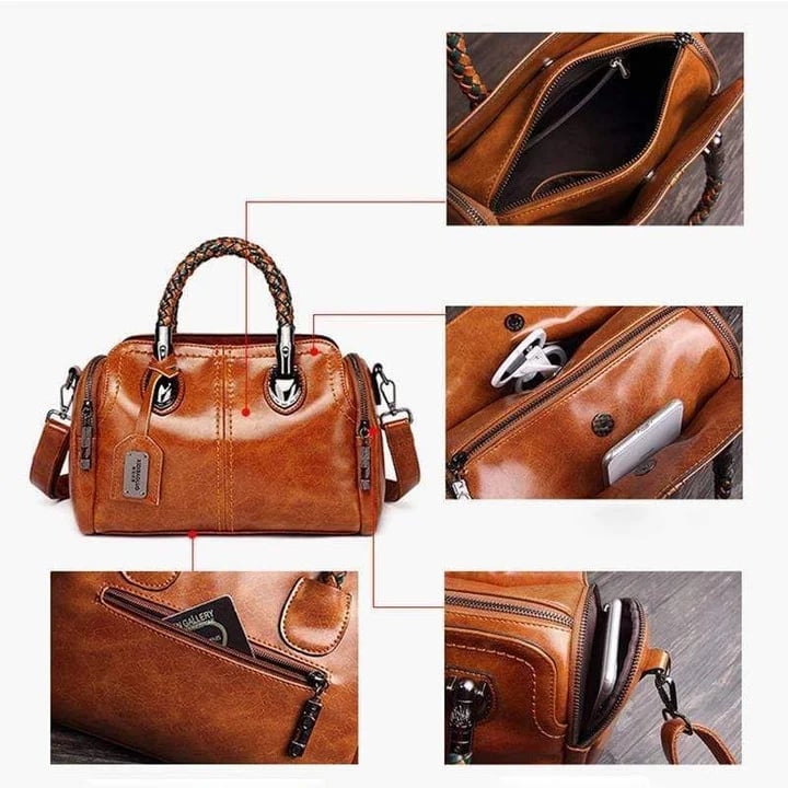women's leather bag large capacity